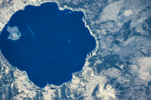 Satellite view of Crater Lake, Oregon, USA Poster Print by Panoramic Images - Item # VARPPI181339 Satellite view of Crater Lake, Oregon, USA Poster Print by Panoramic Images - Item # VARPPI181339