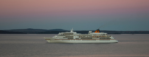 Cruise ship in Atlantic ocean, Bar Harbor, Mount Desert Island, Hancock County, Maine, USA Poster Print by Panoramic Images - Item # VARPPI162276