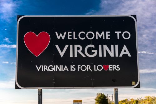 Welcome sign, entrance to the state of Virgina Poster Print by Panoramic Images - Item # VARPPI182545 Welcome sign, entrance to the state of Virgina Poster Print by Panoramic Images - Item # VARPPI182545