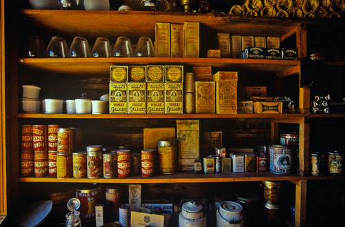 Interior of General Store with goods on shelves in Ghost Town near Virginia City, MT Poster Print by Panoramic Images - Item # VARPPI182871