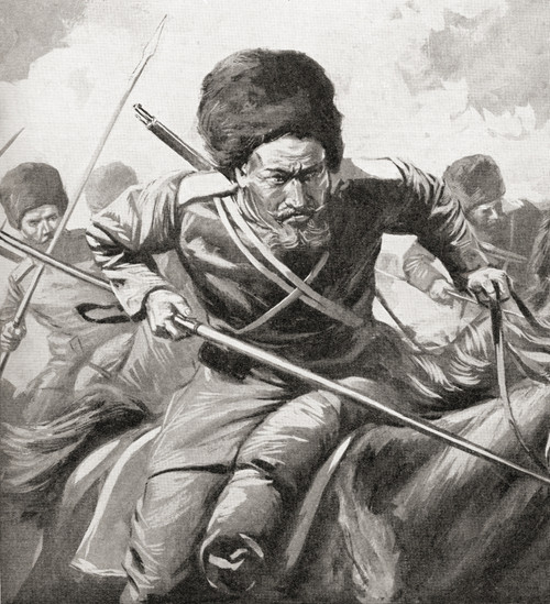 Russian Cossacks during WWI.  From The War Illustrated Album Deluxe, published 1915. Poster Print by Hilary Jane Morgan / Design Pics - Item # VARDPI12285576