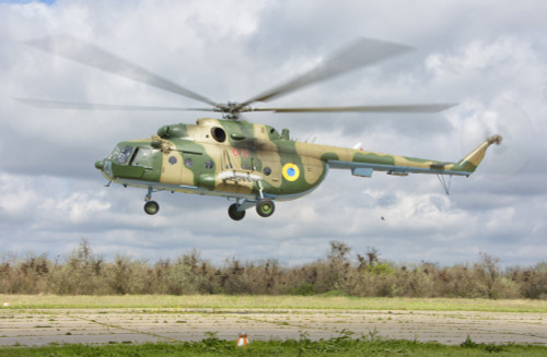 Ukrainian Army Mi-8 helicopter taking off for a training mission. Poster Print by Giovanni Colla/Stocktrek Images - Item # VARPSTGCA100709M