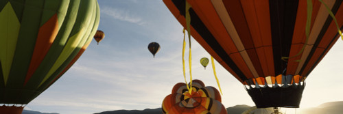 Low angle view of hot air balloons in a balloon festival, Taos Balloon Fiesta, Taos, Taos County, New Mexico, USA Poster Print by Panoramic Images - Item # VARPPI117653