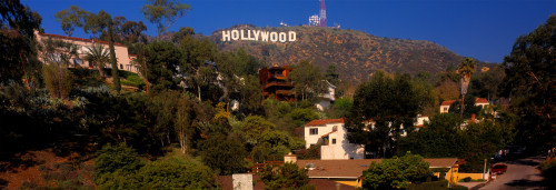 Low angle view of Hollywood Sign, Los Angeles, California, USA Poster Print by Panoramic Images - Item # VARPPI173618