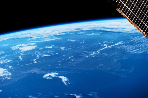 View of planet Earth from space showing New England and North Atlantic Ocean, USA Poster Print by Panoramic Images - Item # VARPPI181230
