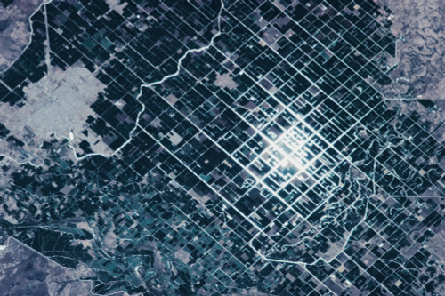 Satellite view of fields in Sonora, Mexico Poster Print by Panoramic Images - Item # VARPPI181030