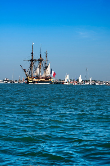 L'Hermione ship in the estuary of Charente, Charente-Maritime, Poitou-Charentes, France Poster Print by Panoramic Images - Item # VARPPI158198