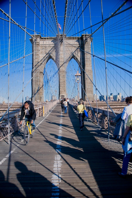 Historic Brooklyn Bridge, New York City, New York Poster Print by Panoramic Images - Item # VARPPI181941