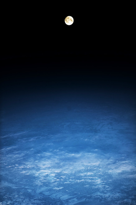 Satellite view of moon over Earth in Russia Poster Print by Panoramic Images - Item # VARPPI181075 Satellite view of moon over Earth in Russia Poster Print by Panoramic Images - Item # VARPPI181075