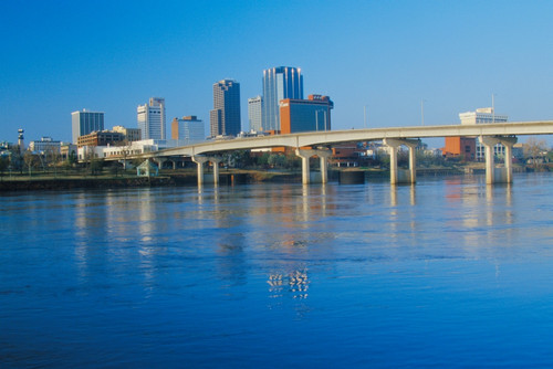 Arkansas River and skyline in Little Rock, Arkansas Poster Print by Panoramic Images - Item # VARPPI181669