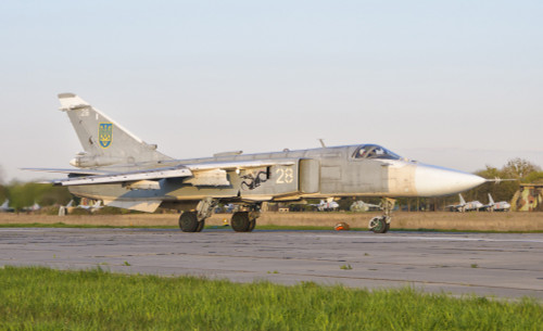 Ukrainian Air Force Su-24 at Lutsk Air Base, Ukraine. Poster Print by Giovanni Colla/Stocktrek Images - Item # VARPSTGCA100655M