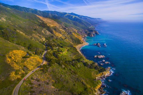 Elevated view of Big Sur coastline, California, USA Poster Print by Panoramic Images - Item # VARPPI173497