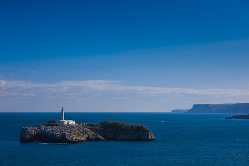 Isla de Mouro lighthouse, Santander, Cantabria Province, Spain Poster Print by Panoramic Images - Item # VARPPI156720