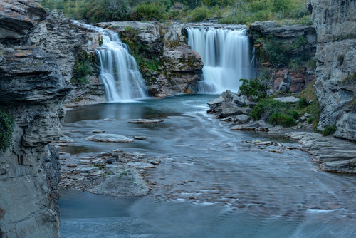 Lundbreck Falls on Crowsnest River, Lundbreck, Alberta, Canada Poster Print by Panoramic Images - Item # VARPPI174120