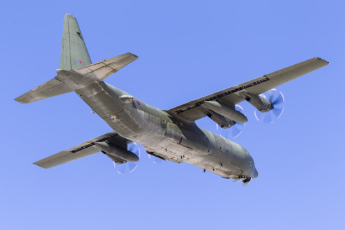 A Royal Air Force C-130J Hercules covered in dust from field operations. Poster Print by Rob Edgcumbe/Stocktrek Images - Item # VARPSTRDG100160M