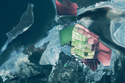 Satellite view of salt fields near Great Salt Lake, Utah, USA Poster Print by Panoramic Images - Item # VARPPI181137 Satellite view of salt fields near Great Salt Lake, Utah, USA Poster Print by Panoramic Images - Item # VARPPI181137