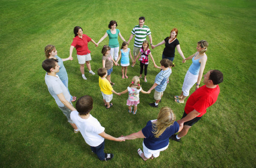 Groups Standing In A Circle Holding Hands And Praying Poster Print by Kristy-Anne Glubish / Design Pics - Item # VARDPI1811806