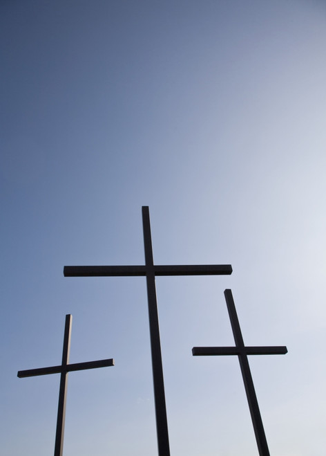 Three Crosses Against Blue Sky Poster Print by LJM Photo / Design Pics - Item # VARDPI1859229