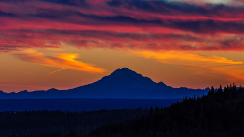 Mt Redoubt Volcano at Skilak Lake, Alaska, the Aleutian Mountain Range Poster Print by Panoramic Images - Item # VARPPI182410