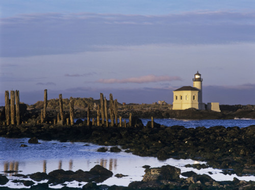 The Coquille River Lighthouse marks the mouth of the Coquille River; Bandon, Oregon, United States of America Poster Print by Robert L. Potts / Design Pics - Item # VARDPI2398072