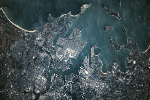 Satellite view of Boston, Massachusetts, USA Poster Print by Panoramic Images - Item # VARPPI181051