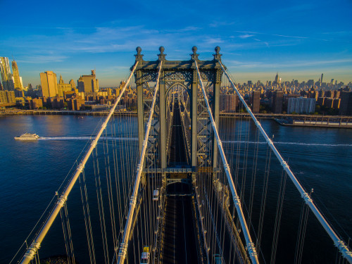 Manhattan Bridge at dawn, New York City, New York State, USA Poster Print by Panoramic Images - Item # VARPPI173650
