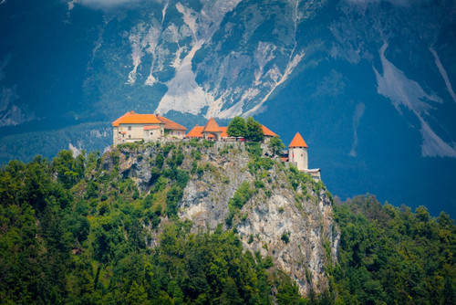 Lake Bled, Upper Carniola, Slovenia. Bled Castle. Poster Print by Panoramic Images - Item # VARPPI174214