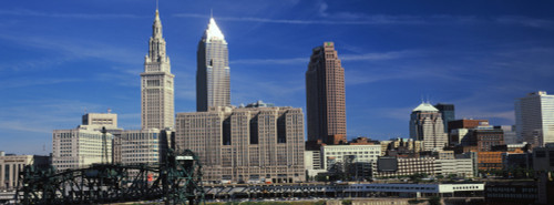 Skyscrapers in a city, Cleveland, Ohio, USA Poster Print by Panoramic Images - Item # VARPPI154149