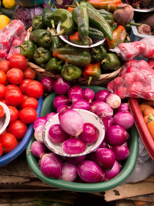 Vegetables for sale in market in Ibarra, Imbabura Province, Ecuador Poster Print by Panoramic Images - Item # VARPPI153340