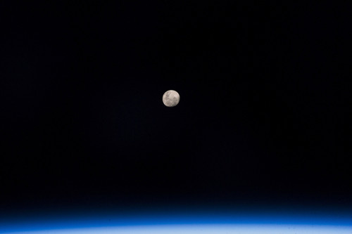 Moon over Earth Poster Print by Panoramic Images - Item # VARPPI181108