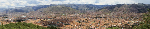 Cusco, Peruvian city panorama from Saksaywaman with airport and soccer stadium on left; Cusco, Peru Poster Print by Alvis Upitis / Design Pics - Item # VARDPI12311020