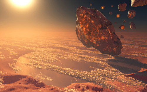 A giant asteroid burning up in the Earth's atmosphere. Poster Print by Mark Stevenson/Stocktrek Images - Item # VARPSTMAS600128P