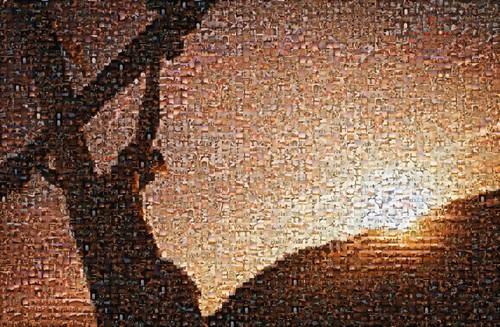 Jesus On Cross Mosaic Poster Print by Kelly Redinger / Design Pics - Item # VARDPI1784373