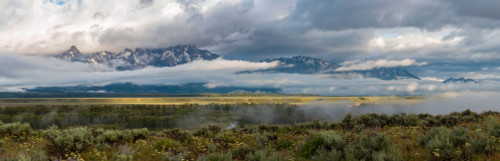 River with Teton Range in the background, Grand Teton National Park, Wyoming, USA Poster Print by Panoramic Images - Item # VARPPI161465