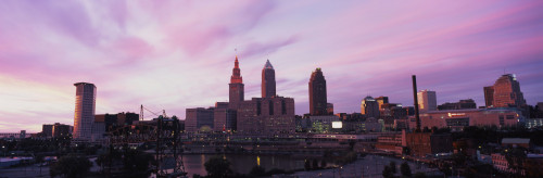 Skyscrapers in a city, Cleveland, Ohio, USA Poster Print by Panoramic Images - Item # VARPPI154160