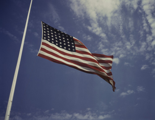 The American flag waving in the wind at Fort Knox, Kentucky. Poster Print by Stocktrek Images - Item # VARPSTSTK500960A