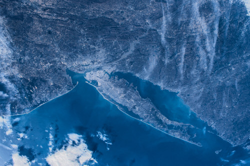Satellite view of New York, USA, North America Poster Print by Panoramic Images - Item # VARPPI181314