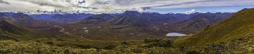 Panoramic image of the landscape in autumn colours along the Dempster Highway; Yukon, Canada Poster Print by Robert Postma / Design Pics - Item # VARDPI12319560