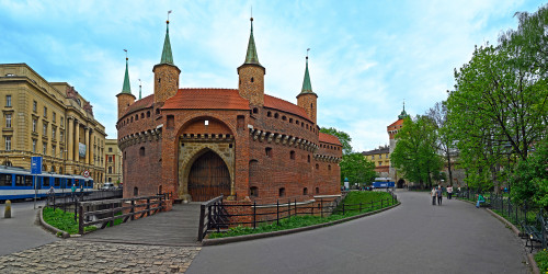 Facade of a Barbakan Fortress, Krakow, Poland Poster Print by Panoramic Images - Item # VARPPI155393