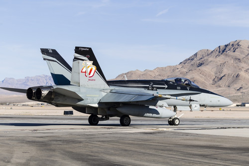 A Royal Australian Air Force F/A-18A Hornet at Nellis Air Force Base. Poster Print by Rob Edgcumbe/Stocktrek Images - Item # VARPSTRDG100217M