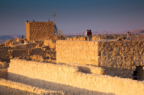 Ruins at the Masada plateau, Masada, Dead Sea, Israel Poster Print by Panoramic Images - Item # VARPPI155858