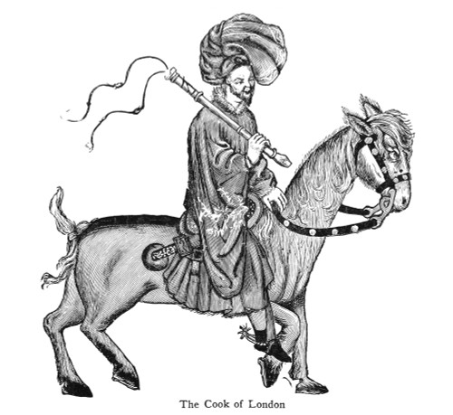 The Cook Of London. /Nline Engraving After An Illumination From The Cambridge University Manuscript Of Geoffrey Chaucer'S 'Canterbury Tales.' Poster Print by Granger Collection - Item # VARGRC0059283