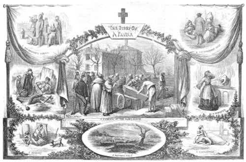 Story Of A Pauper, 1868. /Nthe Downward Spiral Of An Immigrant Family In The United States. Wood Engraving From An American Newspaper Of 1868. Poster Print by Granger Collection - Item # VARGRC0087554
