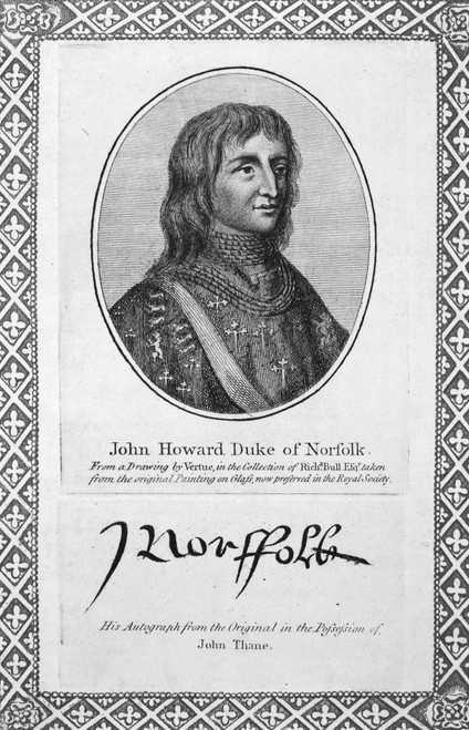 John Howard (1430?-1485). /N1St Duke Of Norfolk (Of Howard Line) And Earl Marshal Of England. Etching, C1819. Poster Print by Granger Collection - Item # VARGRC0069417