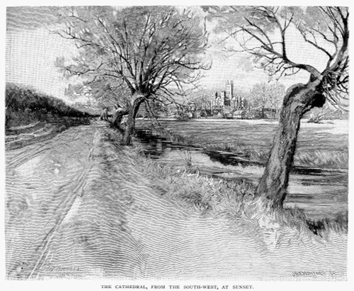 Pennell: Canterbury, 1887. /Ncanterbury Cathedral In England From The South-West, At Sunset. Engraving After Joseph Pennell, 1887. Poster Print by Granger Collection - Item # VARGRC0070193 Pennell: Canterbury, 1887. /Ncanterbury Cathedral In England From The South-West, At Sunset. Engraving After Joseph Pennell, 1887. Poster Print by Granger Collection - Item # VARGRC0070193