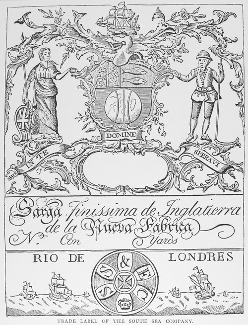 South Sea Company, 1711. /Nthe Insignia Of The South Sea Company, Founded In 1711. Line Engraving, 18Th Century. Poster Print by Granger Collection - Item # VARGRC0032570