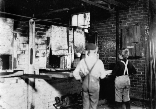 West Virginia: Glass Works. /Nboy Workers At The Lehr Glass Works In Grafton, West Virginia. Photograph By Lewis Hine, October 1908. Poster Print by Granger Collection - Item # VARGRC0107404