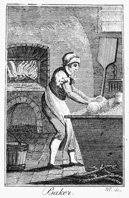 Colonial Baker, C1800. /Na Colonial American Baker. Copper Engraving, C1800. Poster Print by Granger Collection - Item # VARGRC0003269