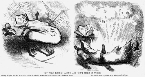 Nast: Inflation Cartoon. /N'Let Well Enough Alone, And Don'T Make It Worse.' Cartoon, 1873, By Thomas Nast. Poster Print by Granger Collection - Item # VARGRC0076025 Nast: Inflation Cartoon. /N'Let Well Enough Alone, And Don'T Make It Worse.' Cartoon, 1873, By Thomas Nast. Poster Print by Granger Collection - Item # VARGRC0076025