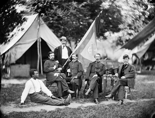 Civil War: Officers, 1865. /Nunion Army Brigadier General Napoleon Mclaughlin And His Staff. Photographed Near Washington, D.C., 1865. Poster Print by Granger Collection - Item # VARGRC0163178
